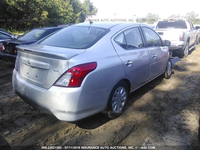 3N1CN7AP7HL816031 - 2017 NISSAN VERSA S/S PLUS/SV/SL SILVER photo 4