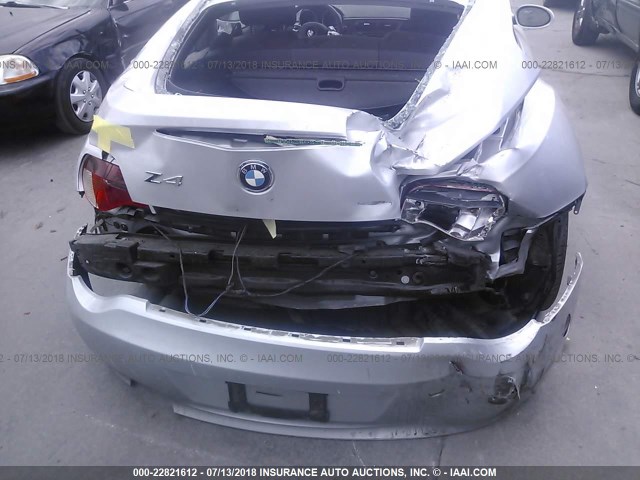 4USDU53518LG19580 - 2008 BMW Z4 3.0SI SILVER photo 6