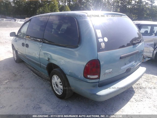 2P4GP4435VR272039 - 1997 PLYMOUTH GRAND VOYAGER SE BLUE photo 3
