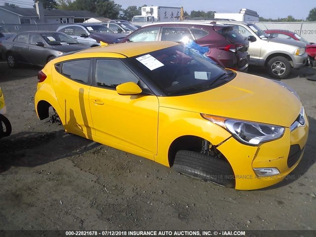 KMHTC6ADXHU306776 - 2017 HYUNDAI VELOSTER YELLOW photo 1