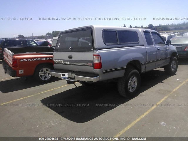 JT4UN24D7V0043236 - 1997 TOYOTA T100 XTRACAB SR5 GRAY photo 4