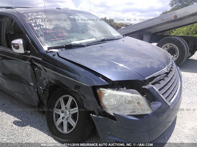 2A8HR54P68R786622 - 2008 CHRYSLER TOWN & COUNTRY TOURING BLUE photo 6