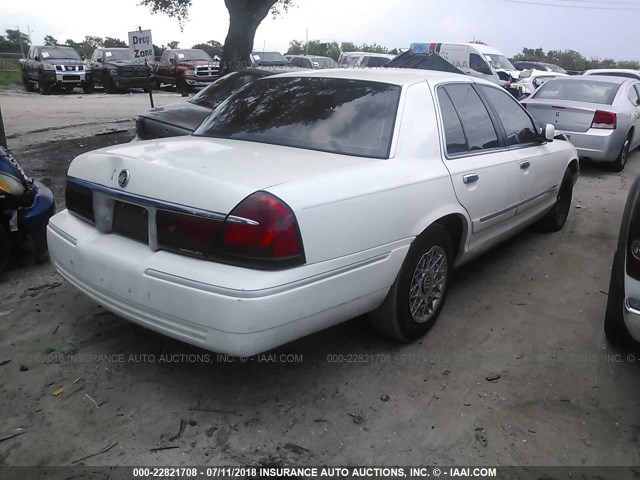 2MEFM74W12X628190 - 2002 MERCURY GRAND MARQUIS GS WHITE photo 4