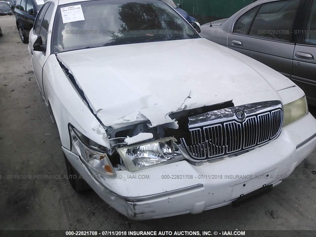 2MEFM74W12X628190 - 2002 MERCURY GRAND MARQUIS GS WHITE photo 6