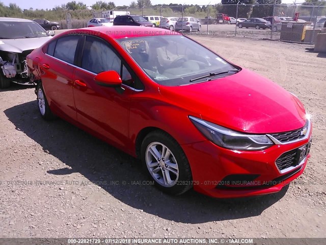 1G1BE5SM4G7296447 - 2016 CHEVROLET CRUZE LT RED photo 1