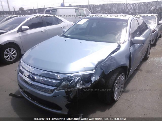 3FADP0L33AR159654 - 2010 FORD FUSION HYBRID BLUE photo 6