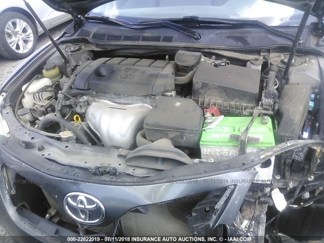 4T4BF3EK2AR085499 - 2010 TOYOTA CAMRY SE/LE/XLE GRAY photo 10