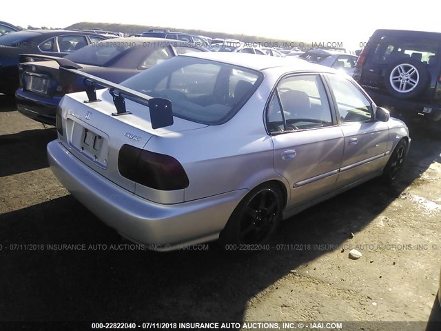 2HGEJ6521VH520857 - 1997 HONDA CIVIC DX SILVER photo 4