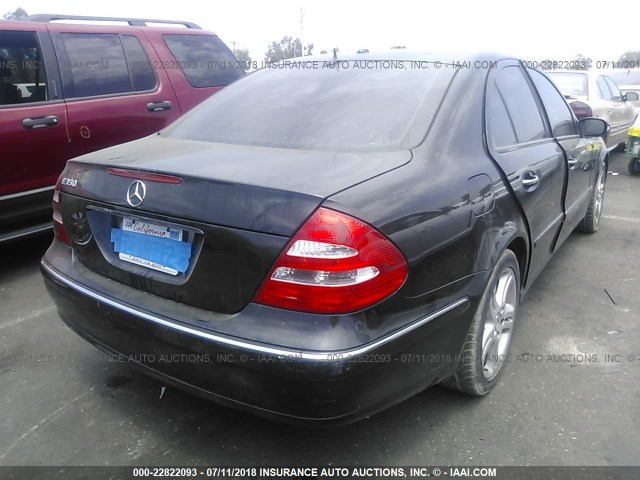 WDBUF56J16A957672 - 2006 MERCEDES-BENZ E 350 BLACK photo 4