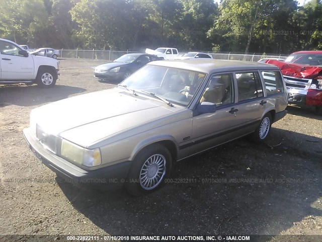 YV1JW8310R1106410 - 1994 VOLVO 940 GRAY photo 2