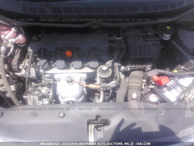 19XFA1F94AE004399 - 2010 HONDA CIVIC EXL ბურგუნდია ფოტო 10