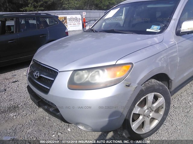 5NMSH13E67H024148 - 2007 HYUNDAI SANTA FE SE/LIMITED SILVER photo 6