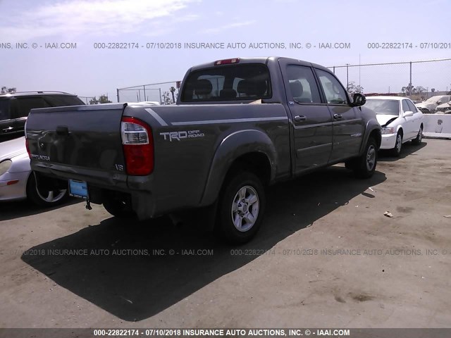 5TBET34146S544436 - 2006 TOYOTA TUNDRA DOUBLE CAB SR5 GRAY photo 4