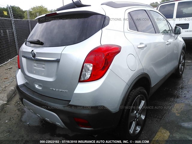 KL4CJBSB4DB135099 - 2013 BUICK ENCORE CONVENIENCE SILVER photo 4