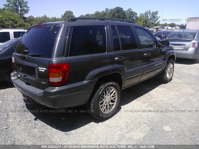 1J4GW58N92C205855 - 2002 JEEP GRAND CHEROKEE LIMITED GRAY photo 4