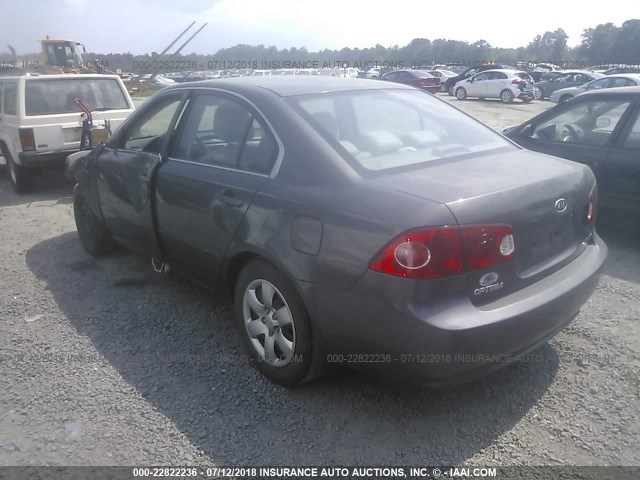 KNAGE123785252367 - 2008 KIA OPTIMA LX/EX GRAY photo 3