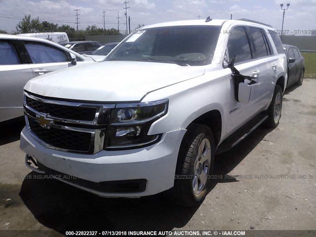 1GNSKBKCXFR222420 - 2015 CHEVROLET TAHOE K1500 LT WHITE photo 2