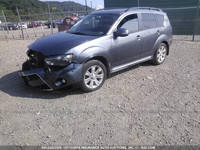 JA4AT3AW8AZ016440 - 2010 MITSUBISHI OUTLANDER SE GRAY photo 2
