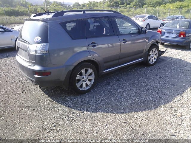 JA4AT3AW8AZ016440 - 2010 MITSUBISHI OUTLANDER SE GRAY photo 4