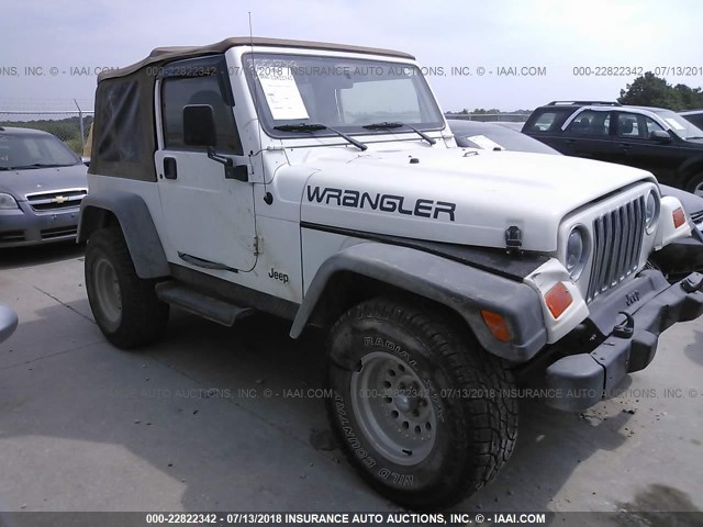 1J4FY29P8WP796473 - 1998 JEEP WRANGLER / TJ SE WHITE photo 1