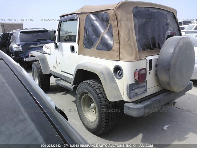 1J4FY29P8WP796473 - 1998 JEEP WRANGLER / TJ SE WHITE photo 3