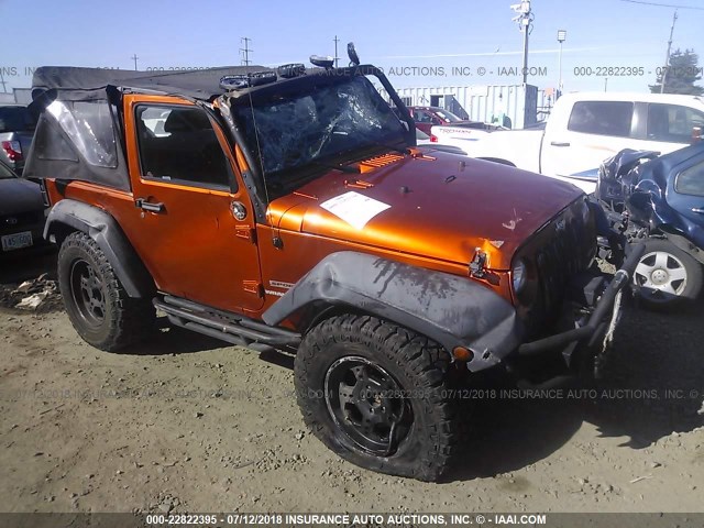 1J4AA2D15BL606597 - 2011 JEEP WRANGLER SPORT ORANGE photo 1