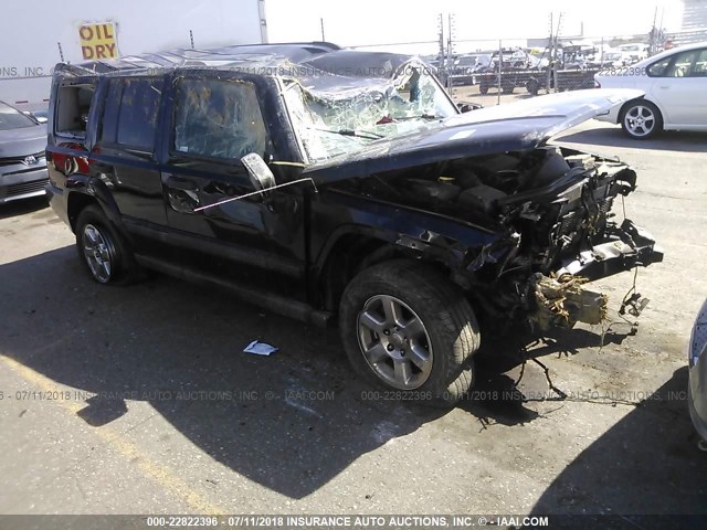 1J8HG48N56C161997 - 2006 JEEP COMMANDER BLACK photo 1