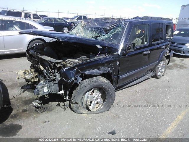 1J8HG48N56C161997 - 2006 JEEP COMMANDER BLACK photo 2