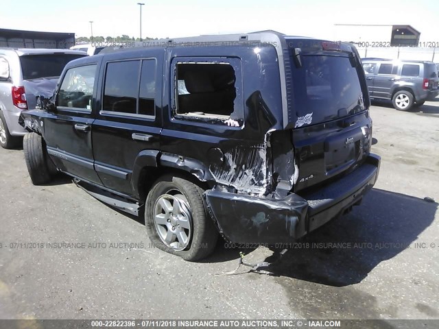 1J8HG48N56C161997 - 2006 JEEP COMMANDER BLACK photo 3
