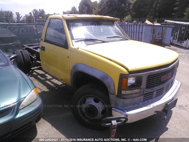 1GDKC34F2SJ524968 - 1995 GMC SIERRA C3500 HEAVY DUTY YELLOW photo 1