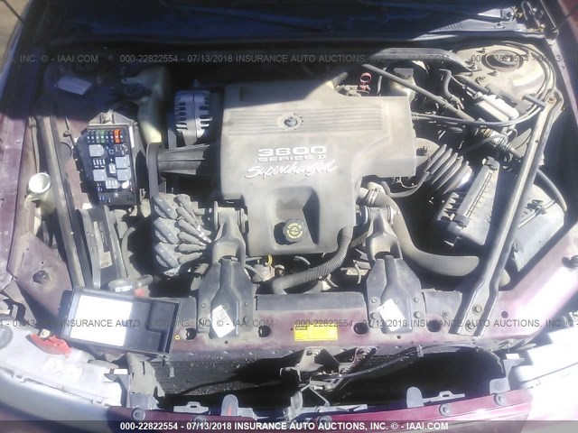 2G4WF5511Y1357061 - 2000 BUICK REGAL GS BURGUNDY photo 10