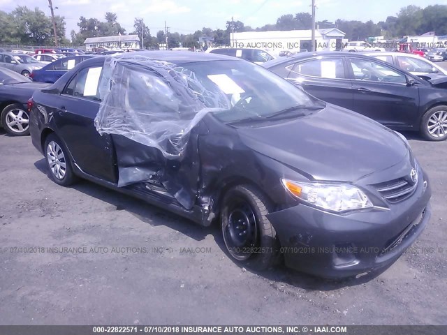 2T1BU4EE1DC048837 - 2013 TOYOTA COROLLA S/LE GRAY photo 1