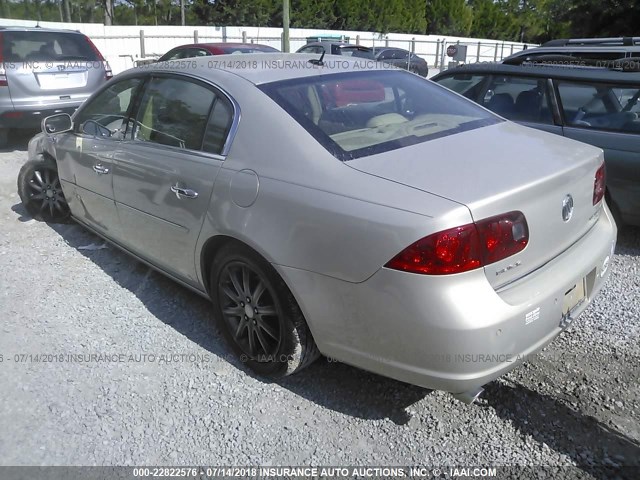 1G4HE57Y78U100593 - 2008 BUICK LUCERNE CXS GOLD photo 3