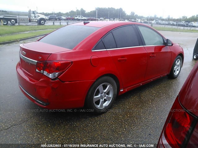 1G1PC5SB6E7233227 - 2014 CHEVROLET CRUZE LT RED photo 4