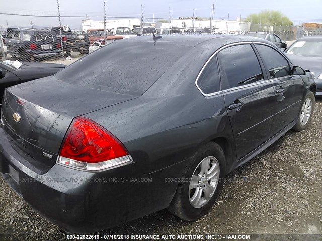 2G1WA5E35E1142937 - 2014 CHEVROLET IMPALA LIMITED LS GRAY photo 4