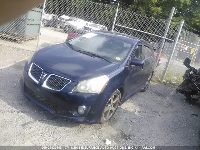 5Y2SR67039Z450984 - 2009 PONTIAC VIBE GT BLUE photo 2