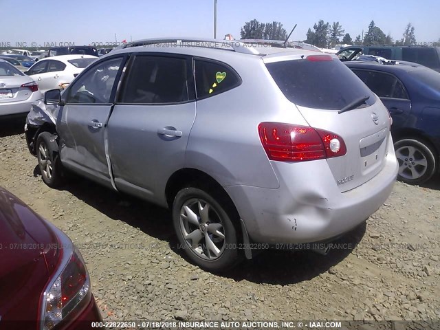 JN8AS58V58W400175 - 2008 NISSAN ROGUE S/SL SILVER photo 3