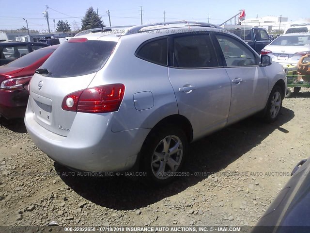 JN8AS58V58W400175 - 2008 NISSAN ROGUE S/SL SILVER photo 4