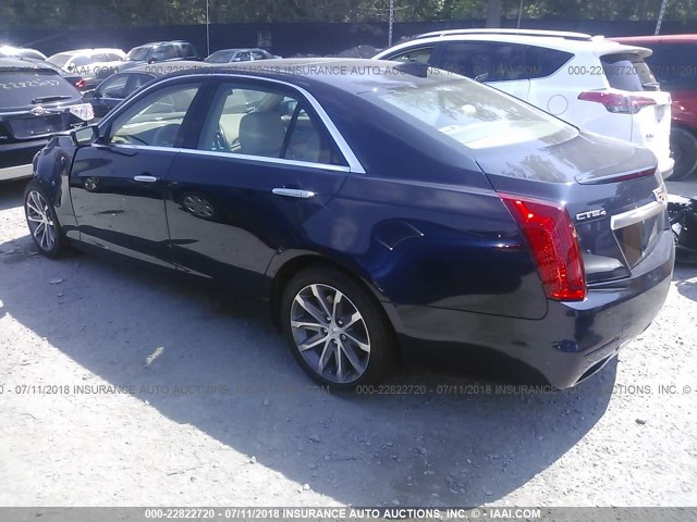 1G6AX5SX0G0195022 - 2016 CADILLAC CTS LUXURY COLLECTION BLUE photo 3