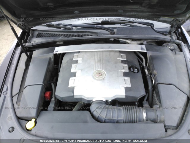 1G6DF577180140380 - 2008 CADILLAC CTS BLACK photo 10