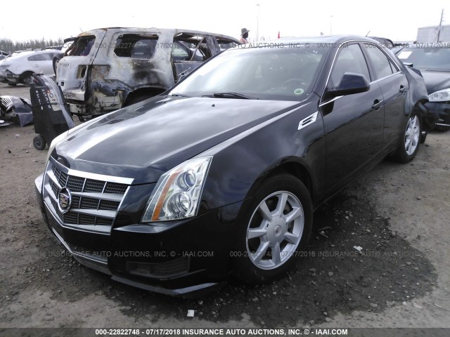 1G6DF577180140380 - 2008 CADILLAC CTS BLACK photo 2
