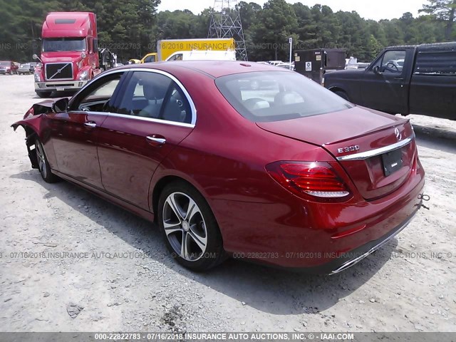 WDDZF4KB9HA125697 - 2017 MERCEDES-BENZ E 300 4MATIC RED photo 3