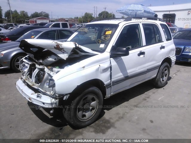 2S3TD52VX26106720 - 2002 SUZUKI VITARA JLX WHITE photo 2