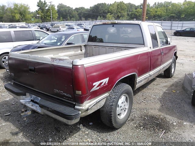 2GTEK19K0N1540597 - 1992 GMC SIERRA K1500 RED photo 4