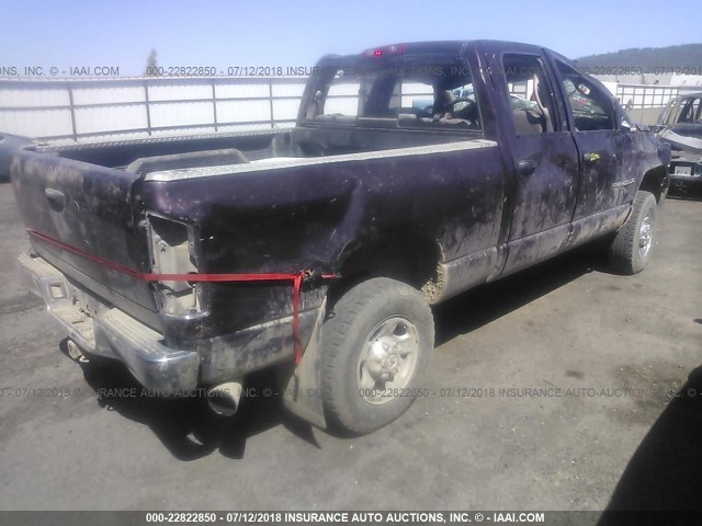 3D7KU28C74G259860 - 2004 DODGE RAM 2500 ST/SLT PURPLE photo 4