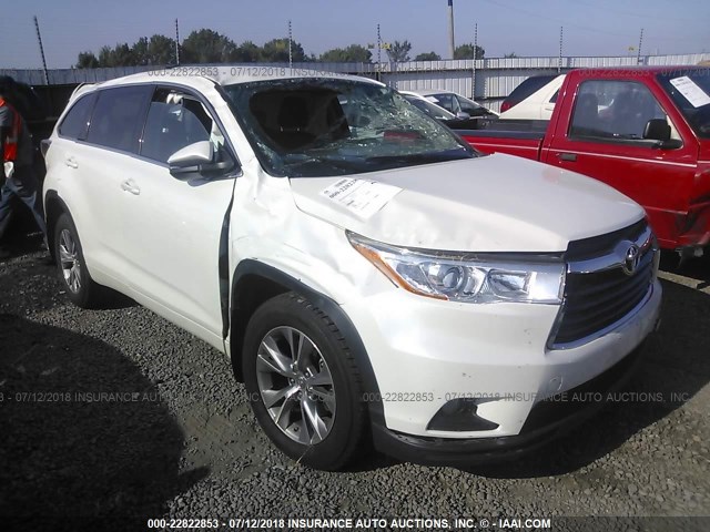 5TDBKRFH2FS195576 - 2015 TOYOTA HIGHLANDER LE/LE PLUS WHITE photo 1