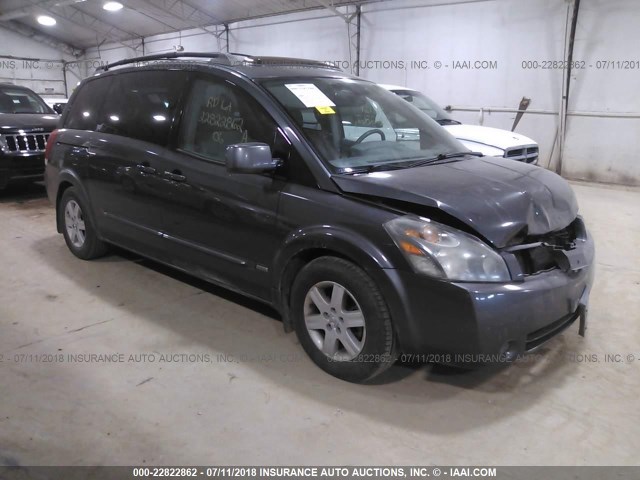 5N1BV28U36N122811 - 2006 NISSAN QUEST S/SE/SL GRAY photo 1