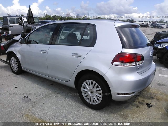 WVWDB7AJ2BW258628 - 2011 VOLKSWAGEN GOLF 银色 照片 3