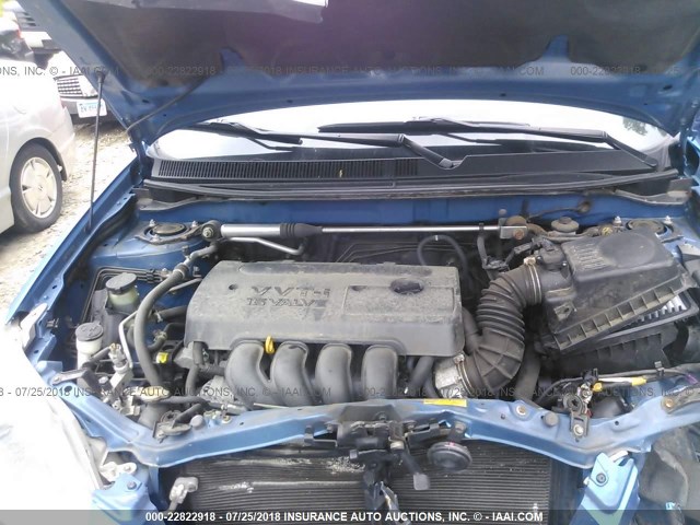 2T1KR32E37C640034 - 2007 TOYOTA COROLLA MATRIX XR BLUE photo 10