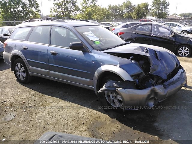 4S4BP61C257304103 - 2005 SUBARU LEGACY OUTBACK 2.5I BLUE photo 1